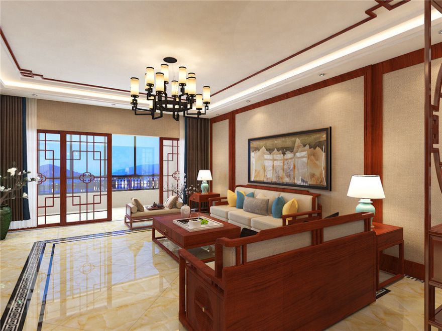 邯鄲裝修案例御趙金臺中式180